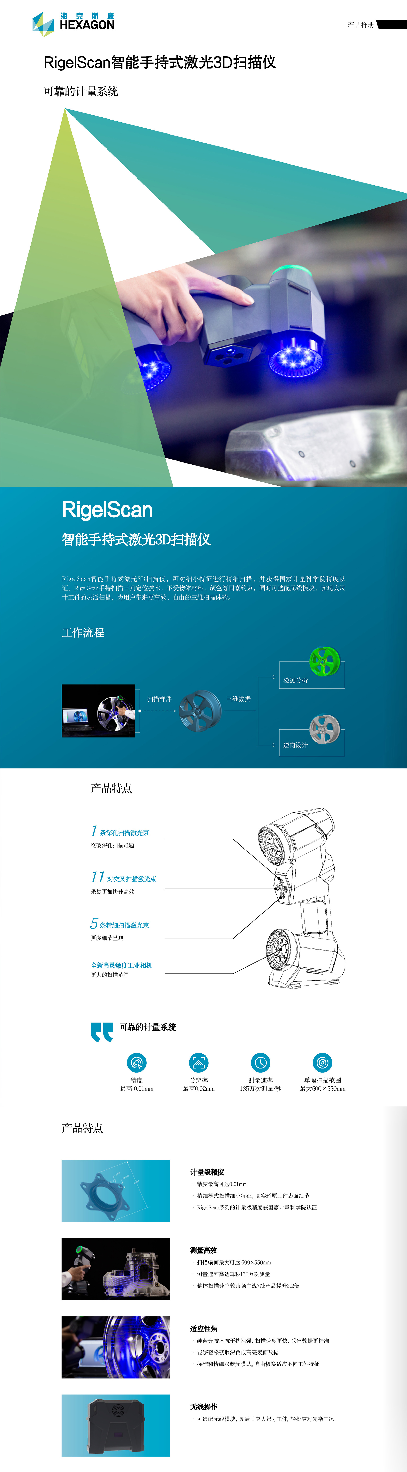 RigelScan智能手持式激光3D扫描仪