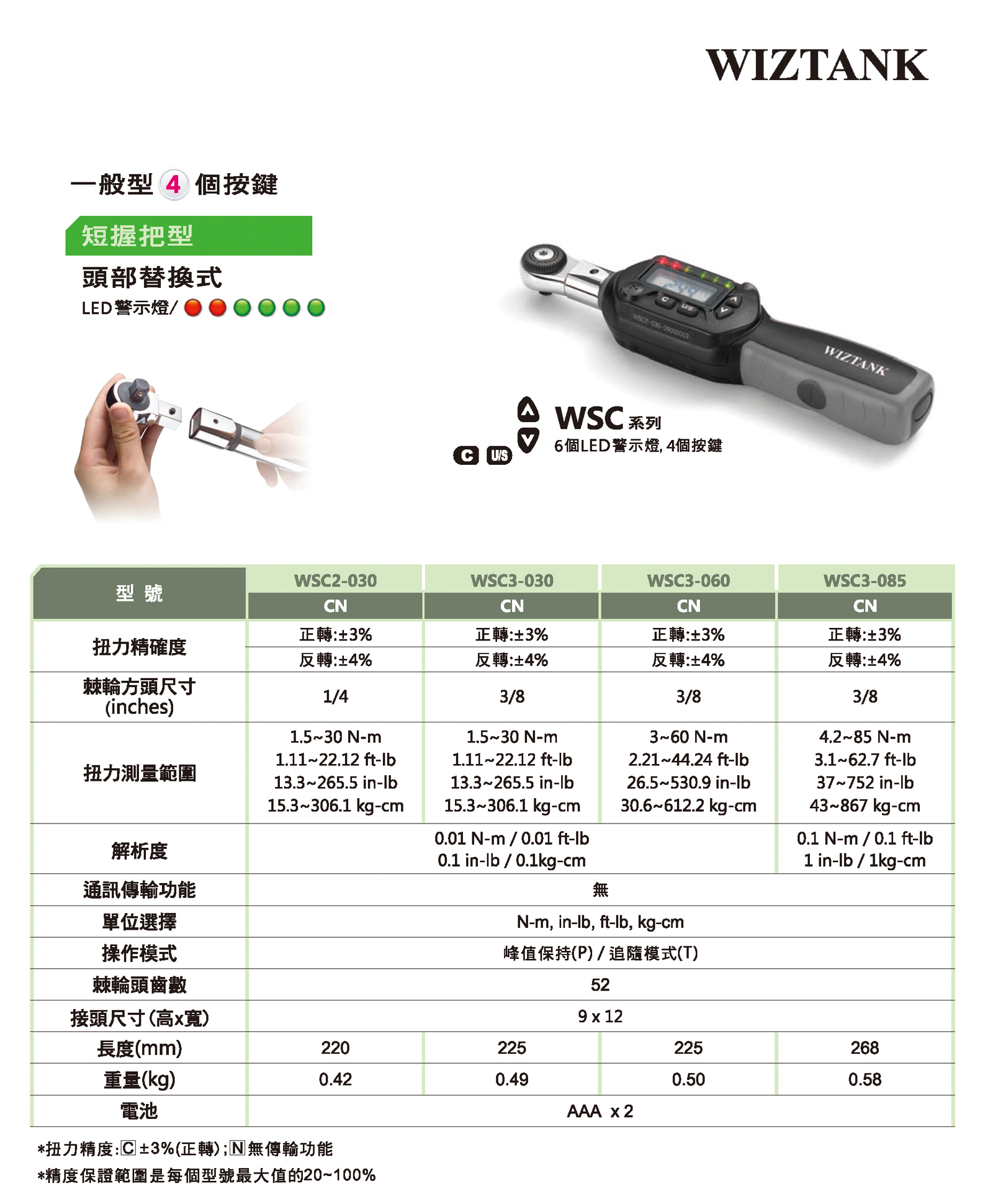 WSC系列换头数显扭力扳手